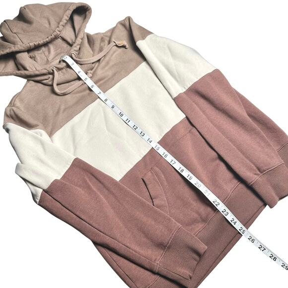 Tentree | Women | TreeFleece Banshee Neutral Color Block Organic Hoodie | Medium - Picture 6 of 13